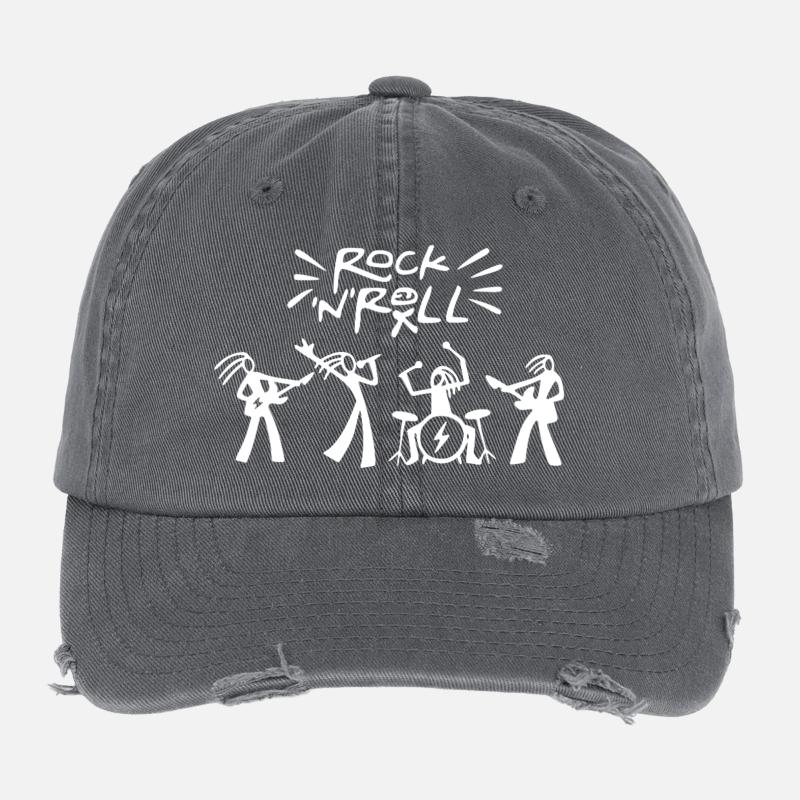 Rock and Roll Band Flexfit Vintage Destroyed Cap