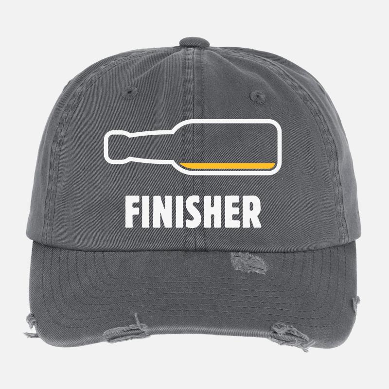 Finisher (Bier / Bierchen / Biertrinker / NEG 2C) Flexfit Vintage Destroyed Cap