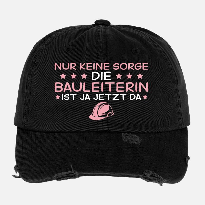 Bauleitung Nur keine Sorge - Bauleiterin Flexfit Vintage Destroyed Cap