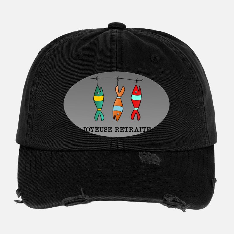 BONNE RETRAITE. JOYEUSE RETRAITE. VIVE LA RETRAITE Casquette vintage effet usé Flexfit