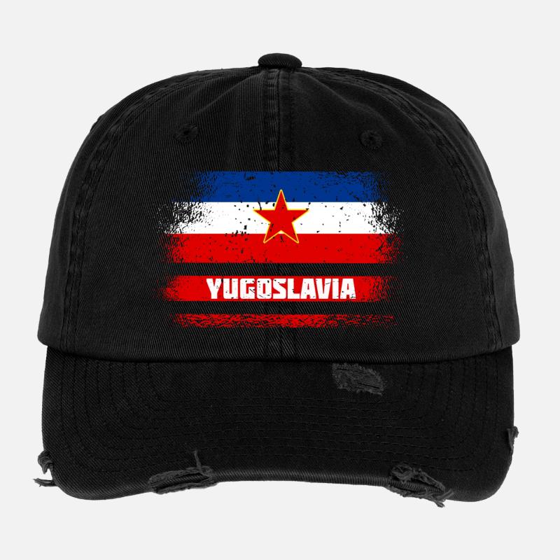 Yugoslavia vintage flags Flexfit Vintage Destroyed Cap