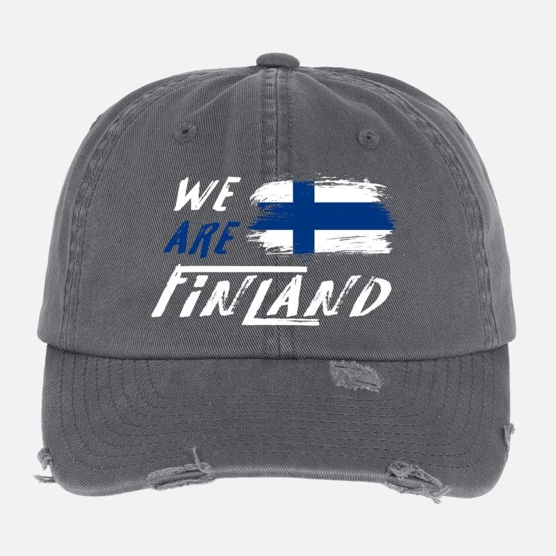 nous sommes la Finlande Casquette vintage effet usé Flexfit