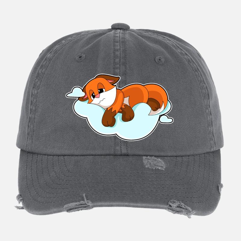 Nuages de renard Casquette vintage effet usé Flexfit