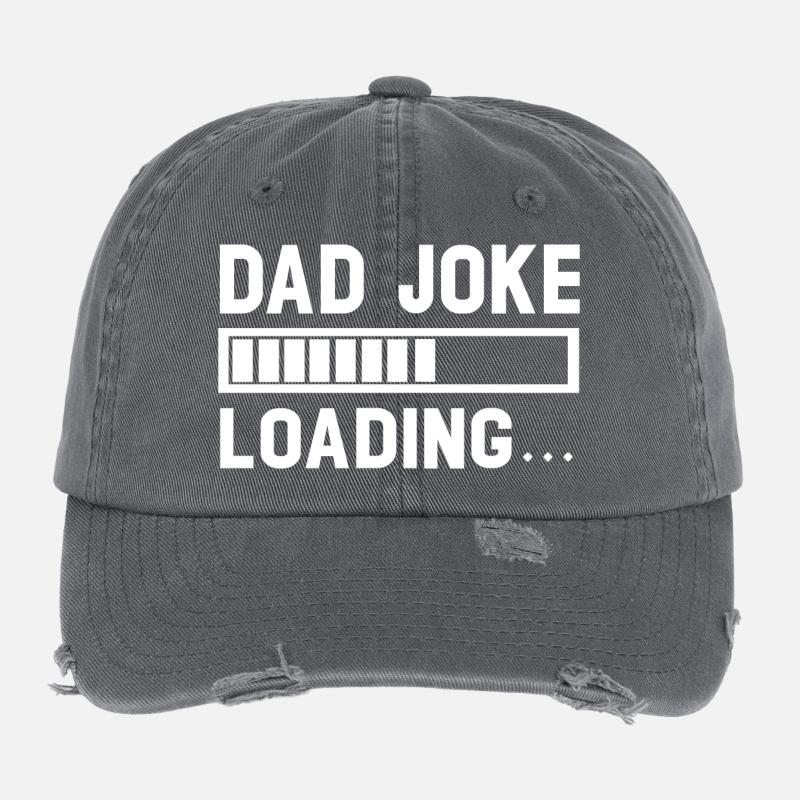 Loading Dad Joke Graphic Tee Flexfit Vintage Destroyed Cap