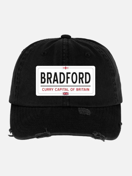 Bradford town sign - Flexfit Vintage Destroyed Cap - black