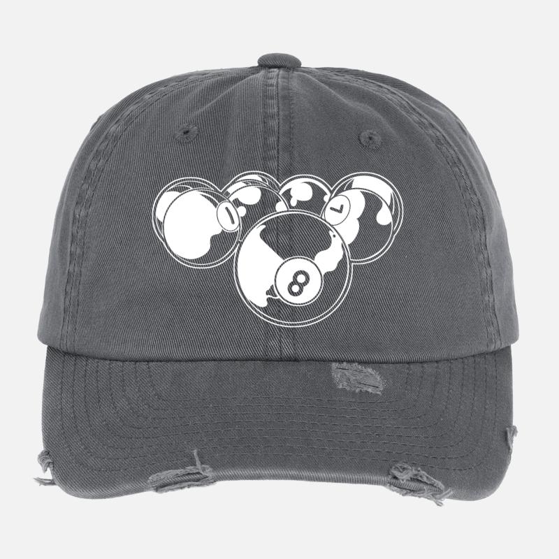 8 Ball Billard Flexfit Vintage Destroyed Cap