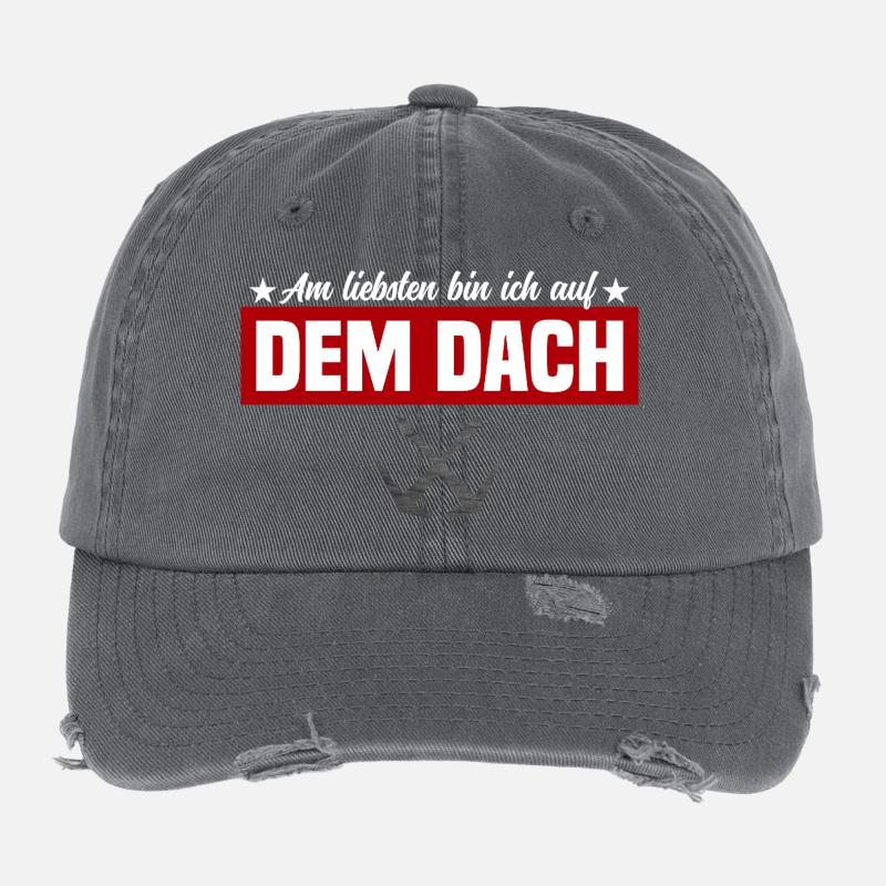 Am liebsten bin ich auf dem Dach Flexfit Vintage Destroyed Cap