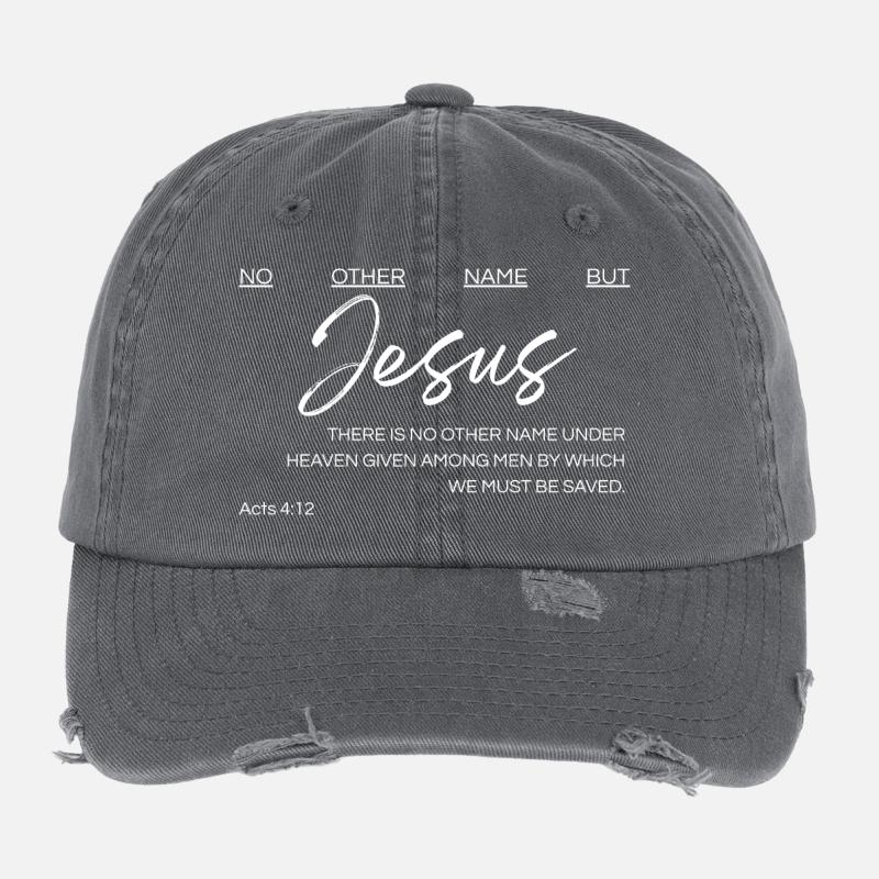 Kein anderer Name als Jesus - Apostelgeschichte 4,12 Flexfit Vintage Destroyed Cap