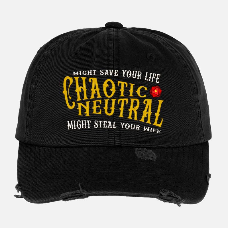 Neutre chaotique Casquette vintage effet usé Flexfit