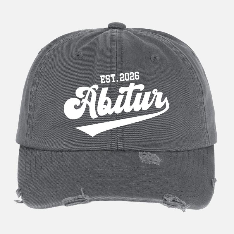 2026 Abitur passed, Abi passed, school leaving certificate Flexfit Vintage Destroyed Cap