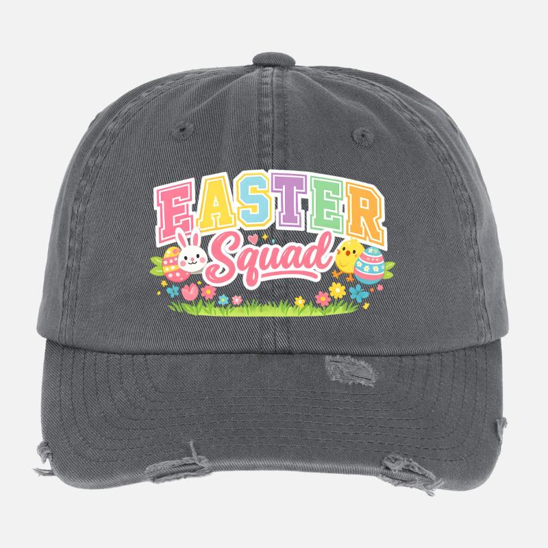 Chasse aux œufs de l’escouade de Pâques Casquette vintage effet usé Flexfit