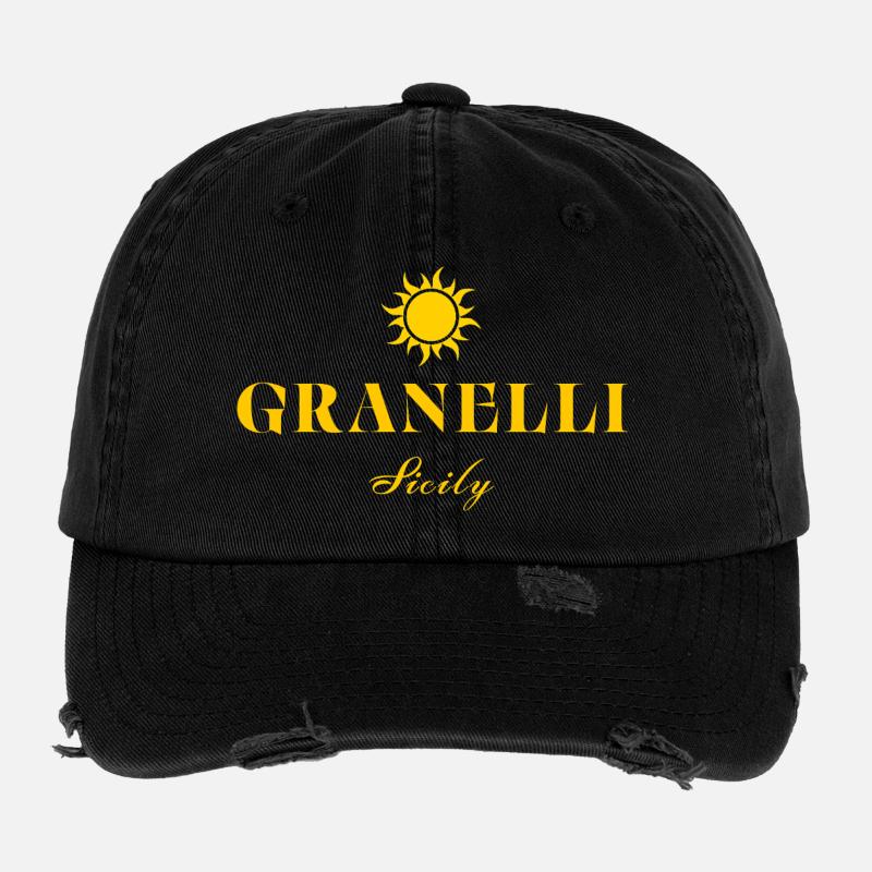 Granelli Sizilien Sonnenlogo Flexfit Vintage Destroyed Cap