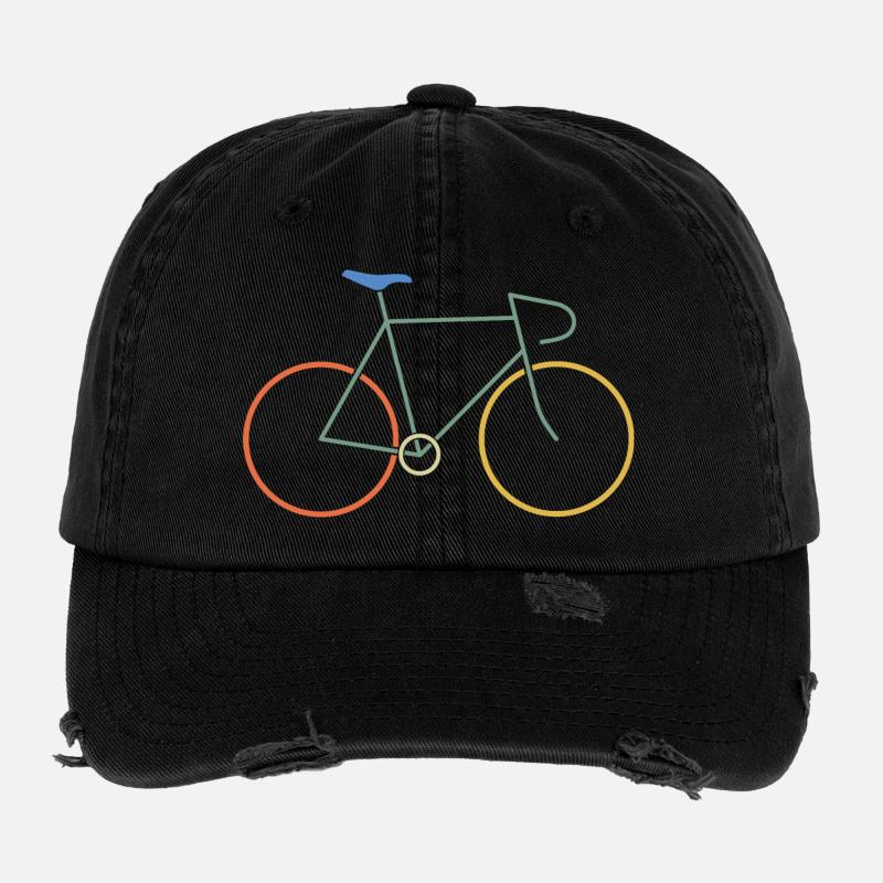 Vélo de course coloré Casquette vintage effet usé Flexfit