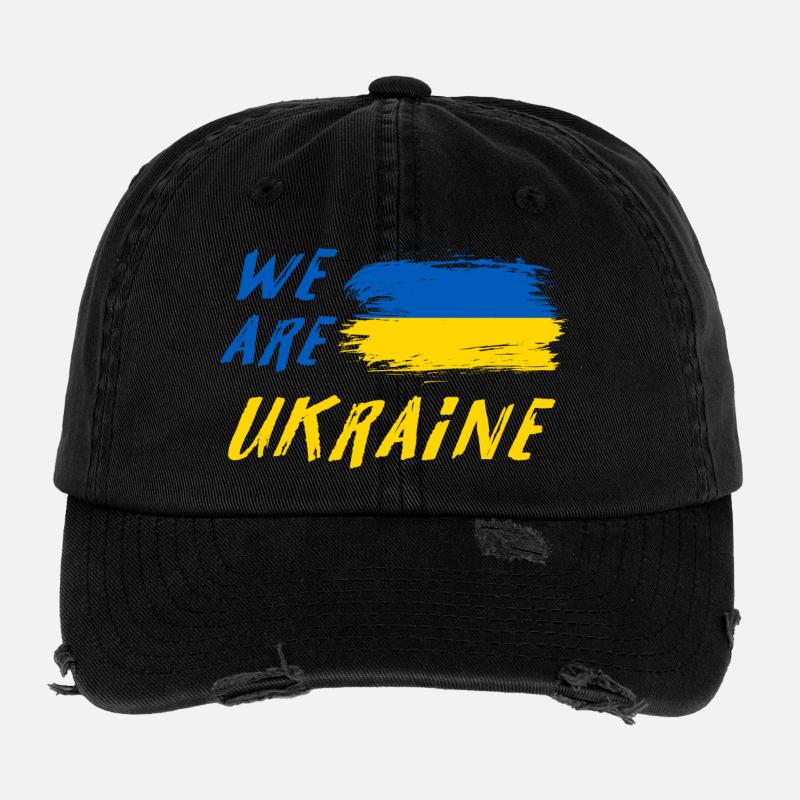we are Ukraine Flexfit Vintage Destroyed Cap