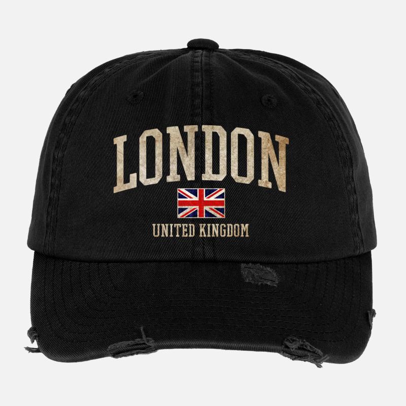 Londres Angleterre Casquette vintage effet usé Flexfit
