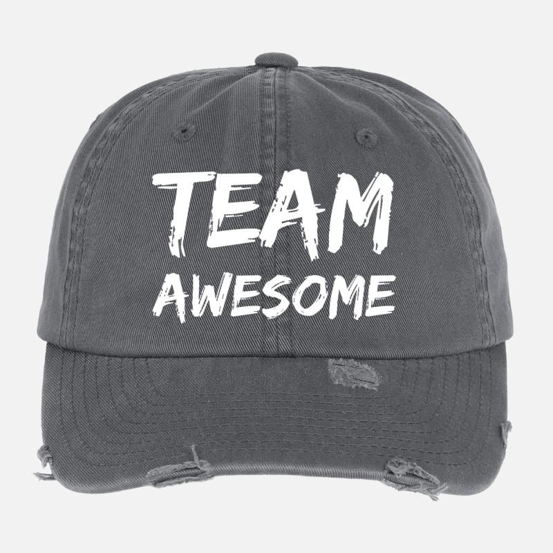 Lettrage de l’équipe Awesome Casquette vintage effet usé Flexfit