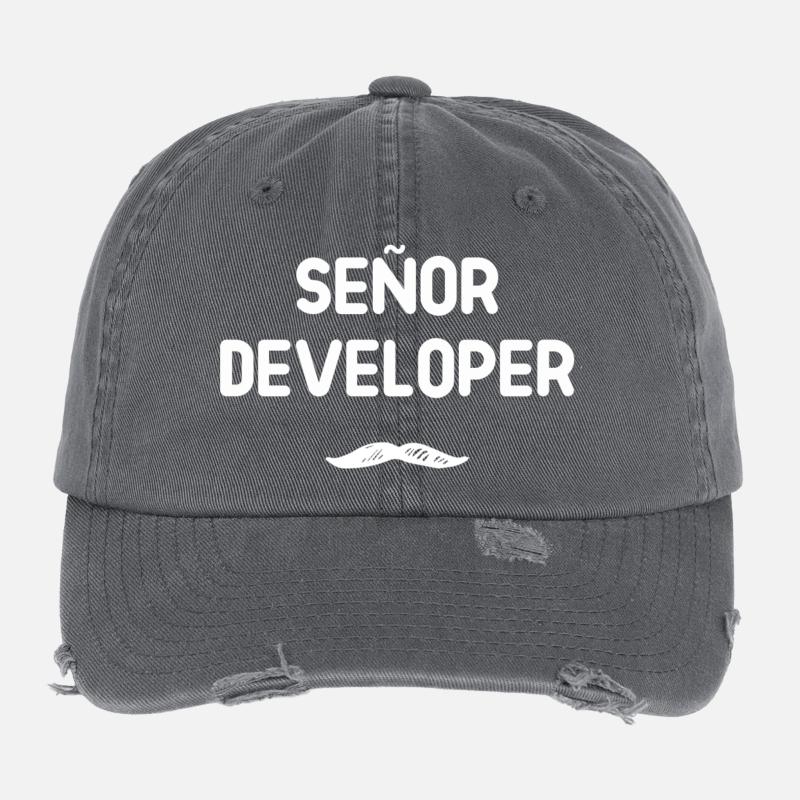 Señor Developer Humour Casquette vintage effet usé Flexfit
