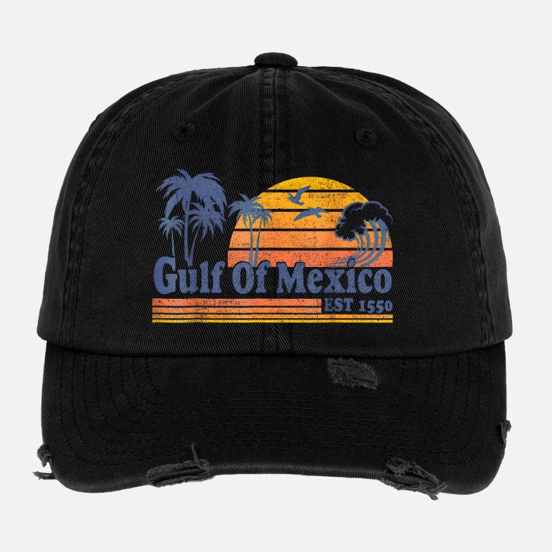 Gulf Of Mexico Flexfit Vintage Destroyed Cap