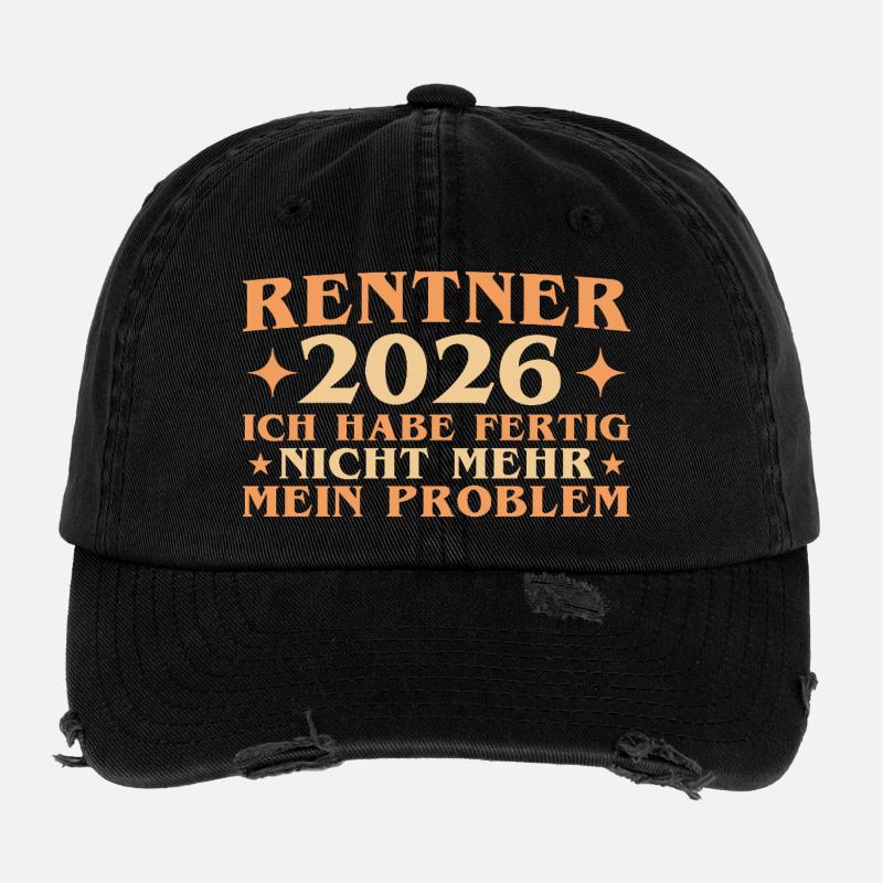 Pensioner 2026 Farewell work colleague retirement Flexfit Vintage Destroyed Cap