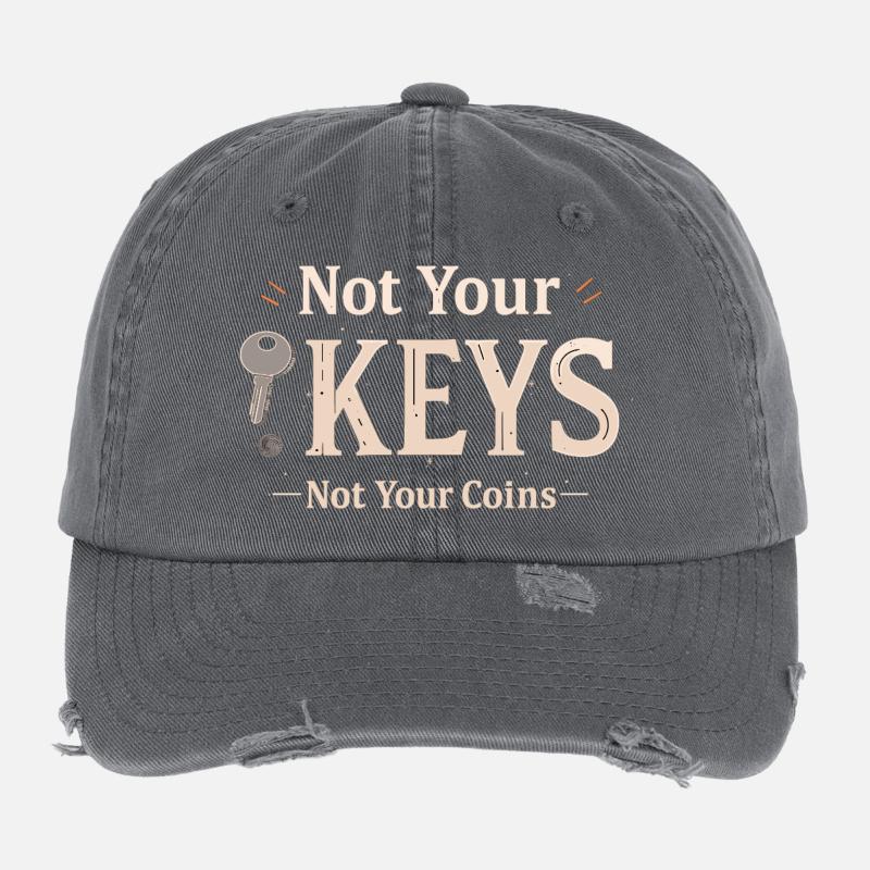Pas vos clés - Dire Bitcoin Wallet Casquette vintage effet usé Flexfit