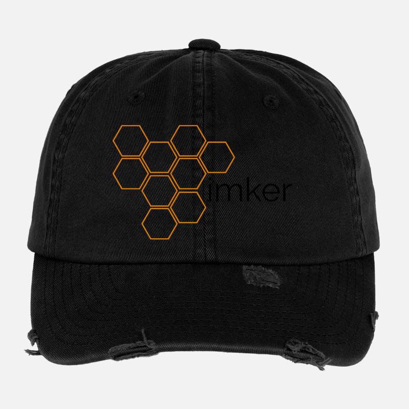 Imker - Design mit Honigwaben Flexfit Vintage Destroyed Cap
