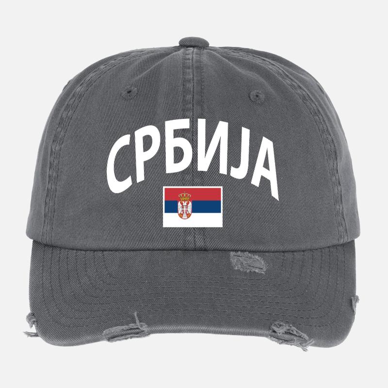 Serbien  Flexfit Vintage Destroyed Cap