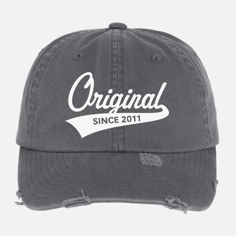 Original depuis 2011 (année de naissance, anniversaire / W) Casquette vintage effet usé Flexfit
