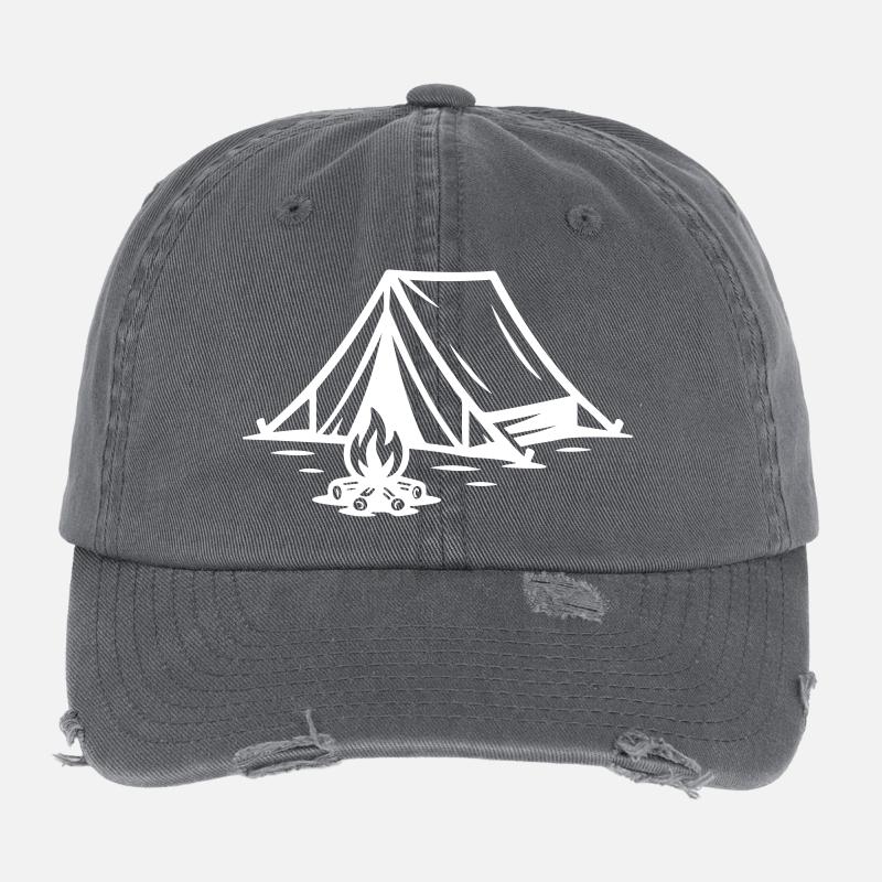 Tent Campfire Flexfit Vintage Destroyed Cap