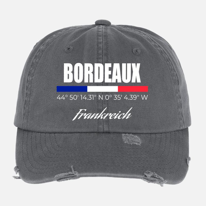Bordeaux Flexfit Vintage Destroyed Cap