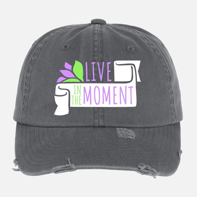 Vivre dans l’instant Pleine conscience de la présence Casquette vintage effet usé Flexfit