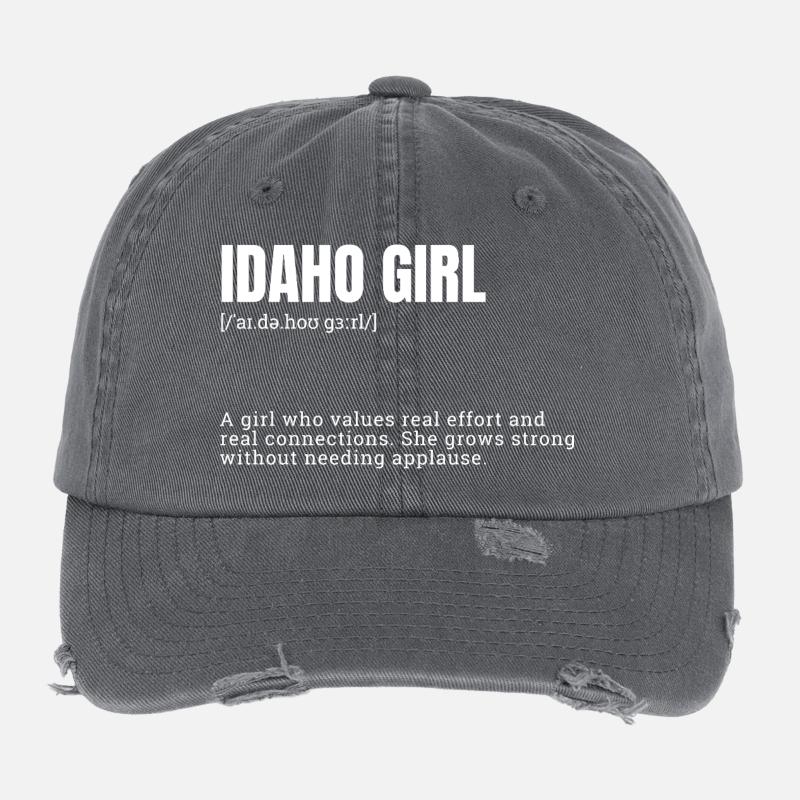 Déclaration de force des filles de l’Idaho Casquette vintage effet usé Flexfit