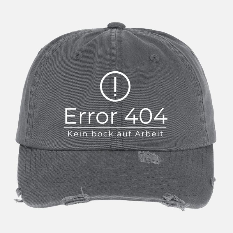 Error 404 Kein Bock Auf Arbeit Flexfit Vintage Destroyed Cap