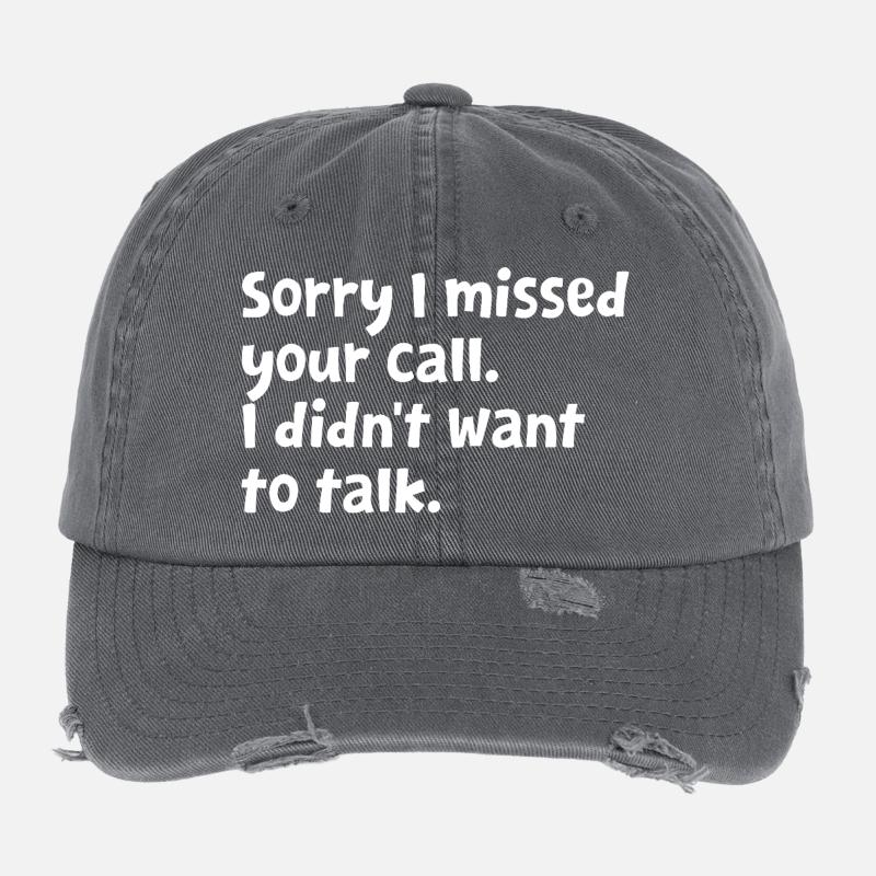 Introverti - Design drôle d’introverti - Sarcastique Casquette vintage effet usé Flexfit