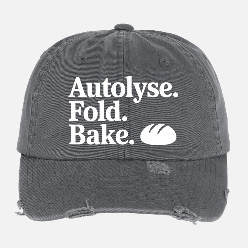 Bread Art Autolyse Fold Bake Flexfit Vintage Destroyed Cap