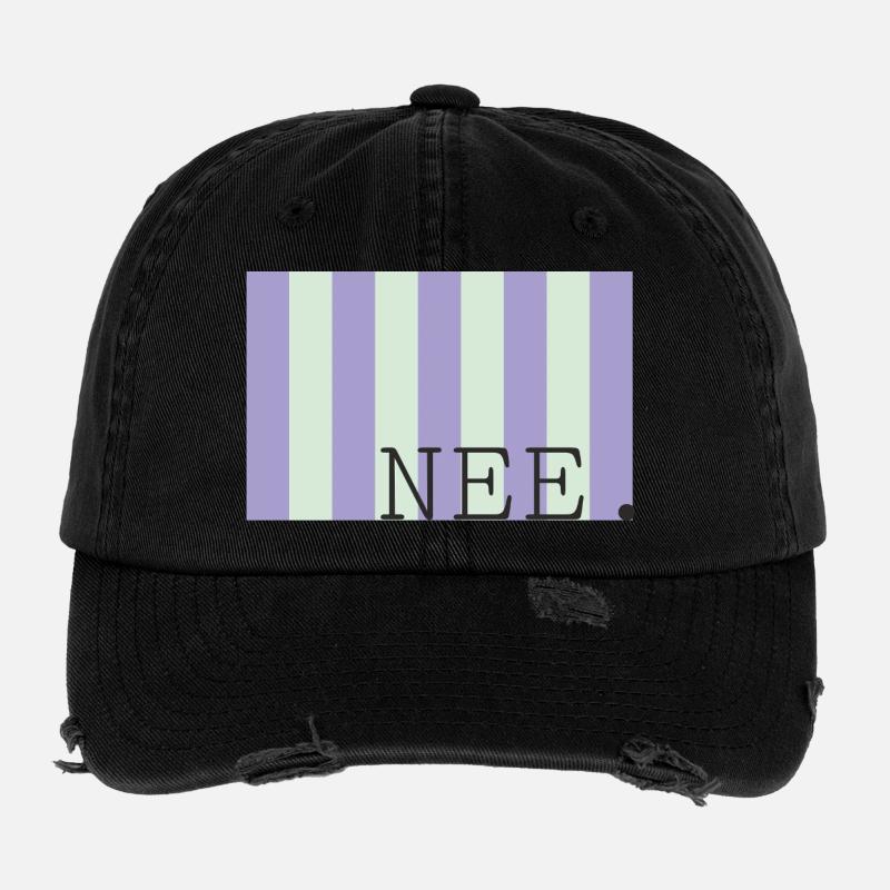 Nee Pastellstreifen Schrift Flexfit Vintage Destroyed Cap