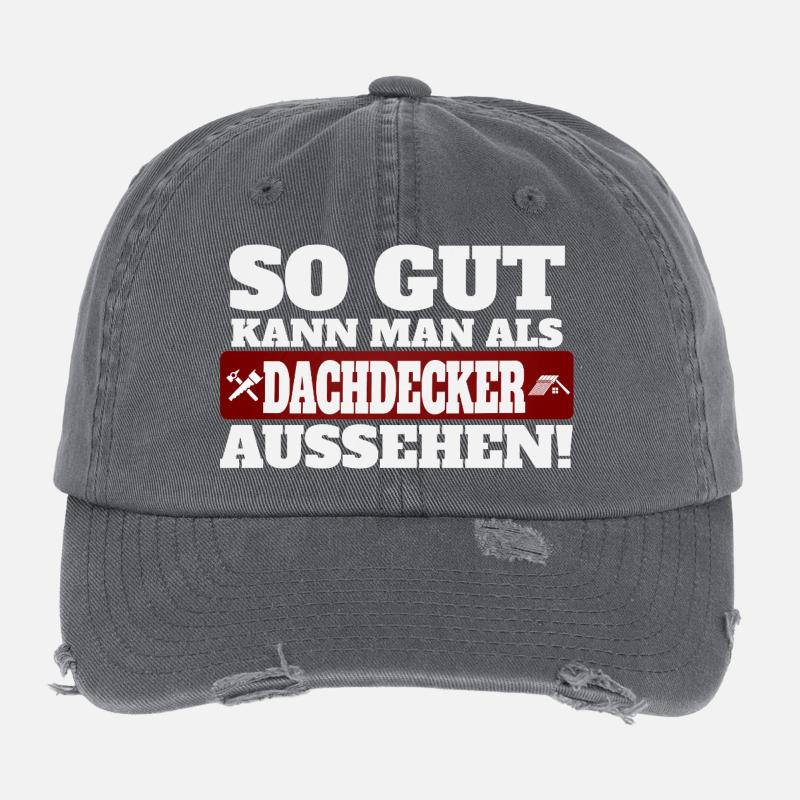 So gut kann man als Dachdecker aussehen Flexfit Vintage Destroyed Cap