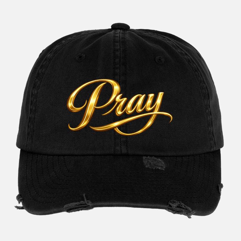 NEW -- Pray Always. Flexfit Vintage Destroyed Cap