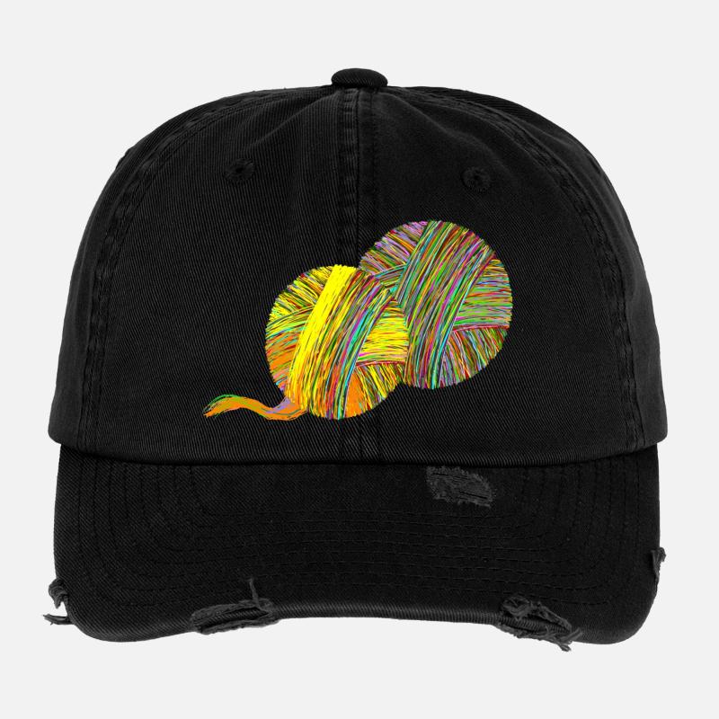 boule de fil Casquette vintage effet usé Flexfit