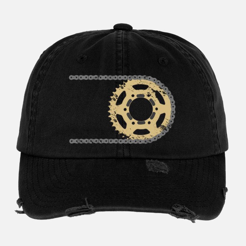 Ritzel Kette Verbund Risse Flexfit Vintage Destroyed Cap