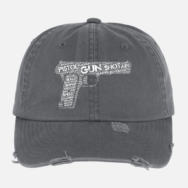 Pistol Gun Flexfit Vintage Destroyed Cap