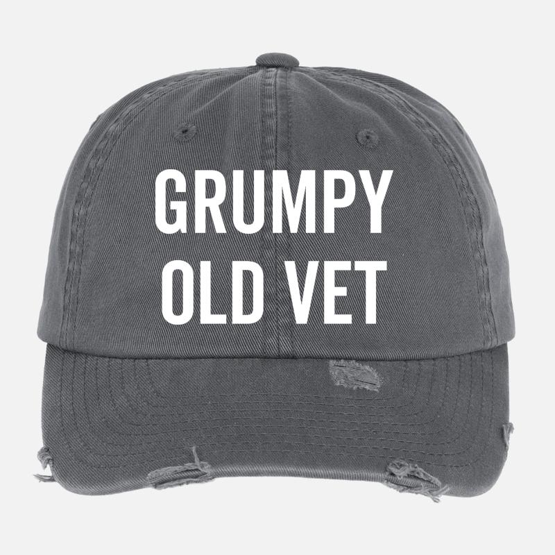 Grumpy Old Vet Casquette vintage effet usé Flexfit