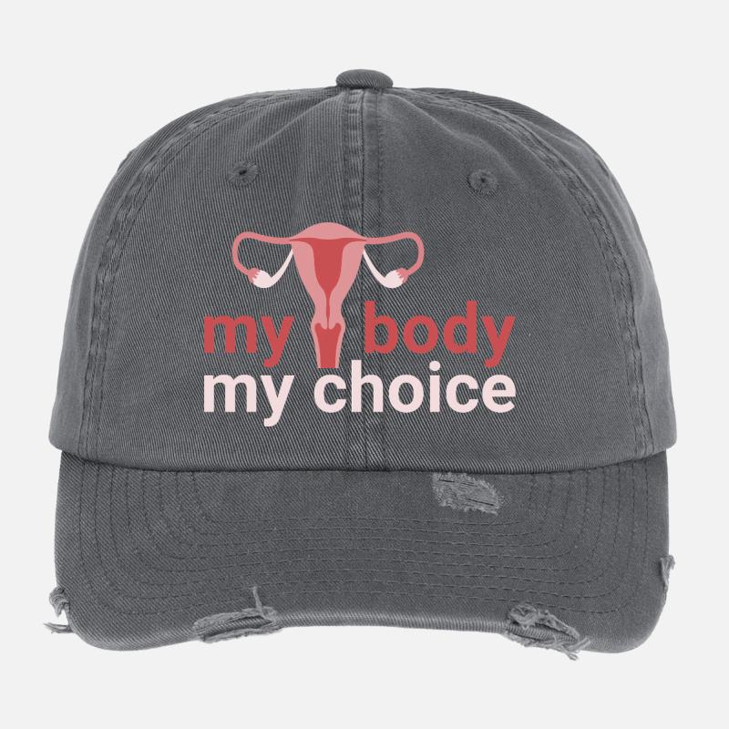 my body. my_choice. Flexfit Vintage Destroyed Cap