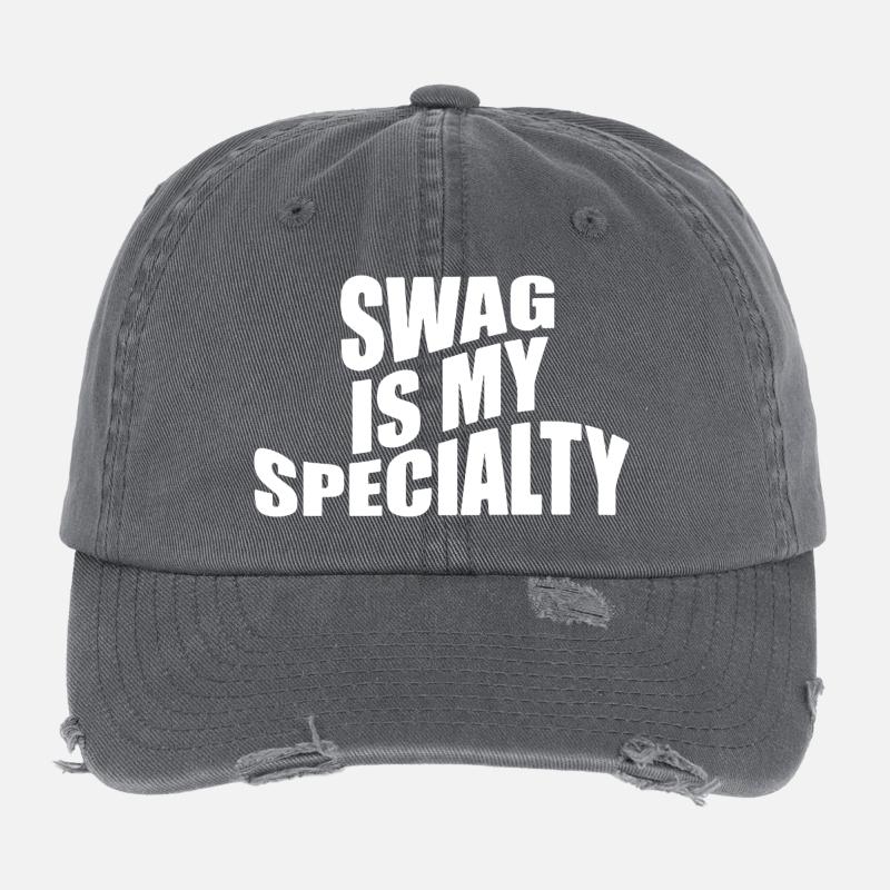 Le swag est ma spécialité Casquette vintage effet usé Flexfit