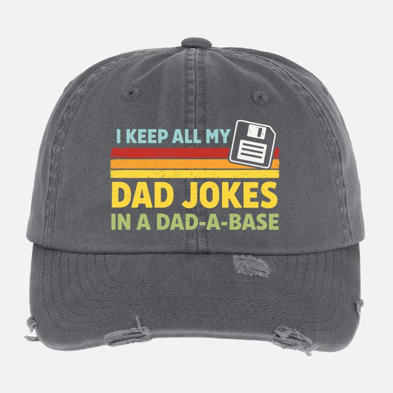Blagues de papa Programmeur de t-shirts Humour de papa Casquette vintage effet usé Flexfit