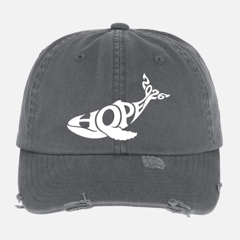 HOPE THE WHALE Casquette vintage effet usé Flexfit