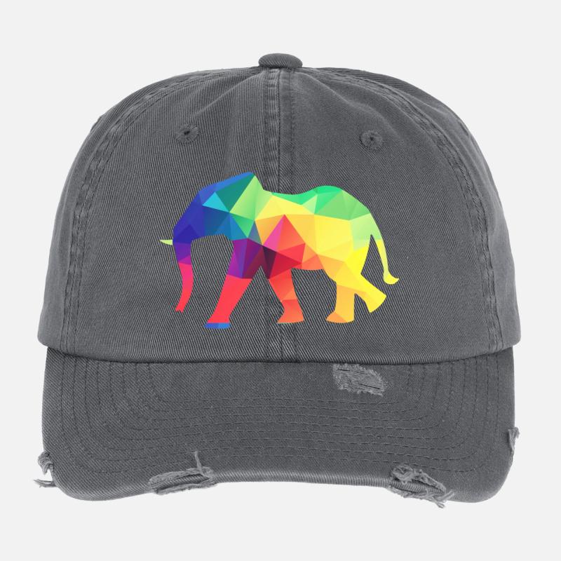 Bunter Elefant Flexfit Vintage Destroyed Cap
