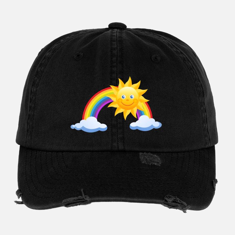 rainbow Flexfit Vintage Destroyed Cap