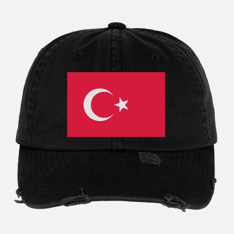 Turkish flag Flexfit Vintage Destroyed Cap