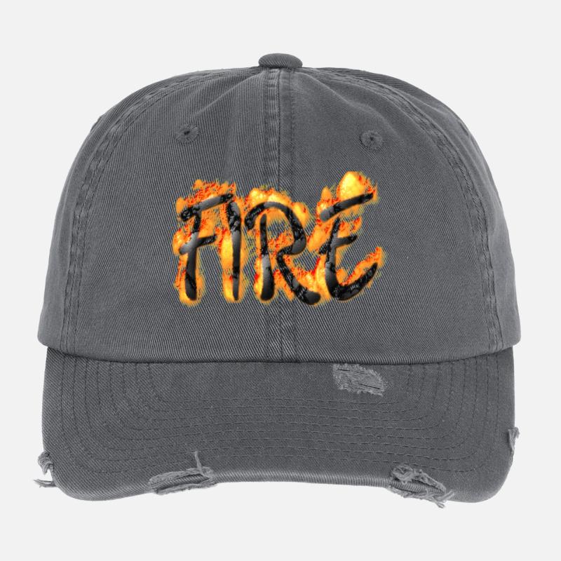 Conception du feu Casquette vintage effet usé Flexfit