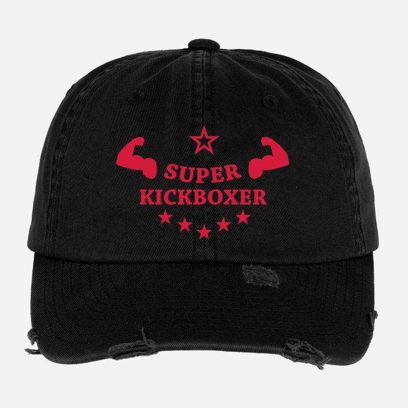 Kickboxen / Kickboxing / Kickboxer / Kick Boxing Flexfit Vintage Destroyed Cap